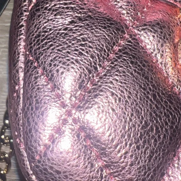 NWT Kate Spade Carey Crossbody Metallic Pink Quilted Leather Micro Chain - Picture 6 of 12